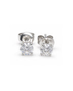Classic 0.20cts Round Solitaire Stud Diamond Earrings 18K