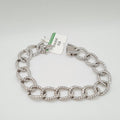 Round Paved Diamond Bracelet 14K