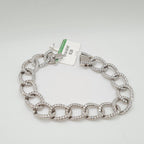Round Paved Diamond Bracelet 14K