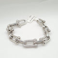 Clip Paved Chain Diamond Bracelet 18K