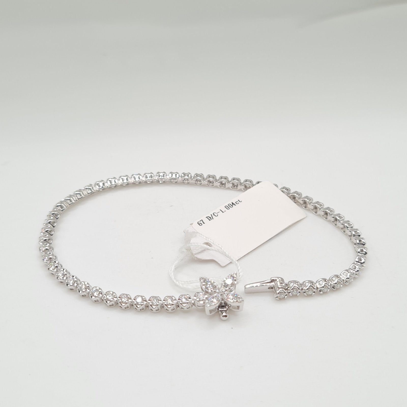 Clover Marquise Eternity Diamond Bracelet 14K