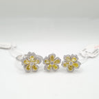 Flower Yellow Diamonds Jewelry Set