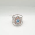 Tear Drop Statement Diamond Ring 14K