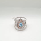 Tear Drop Statement Diamond Ring 14K
