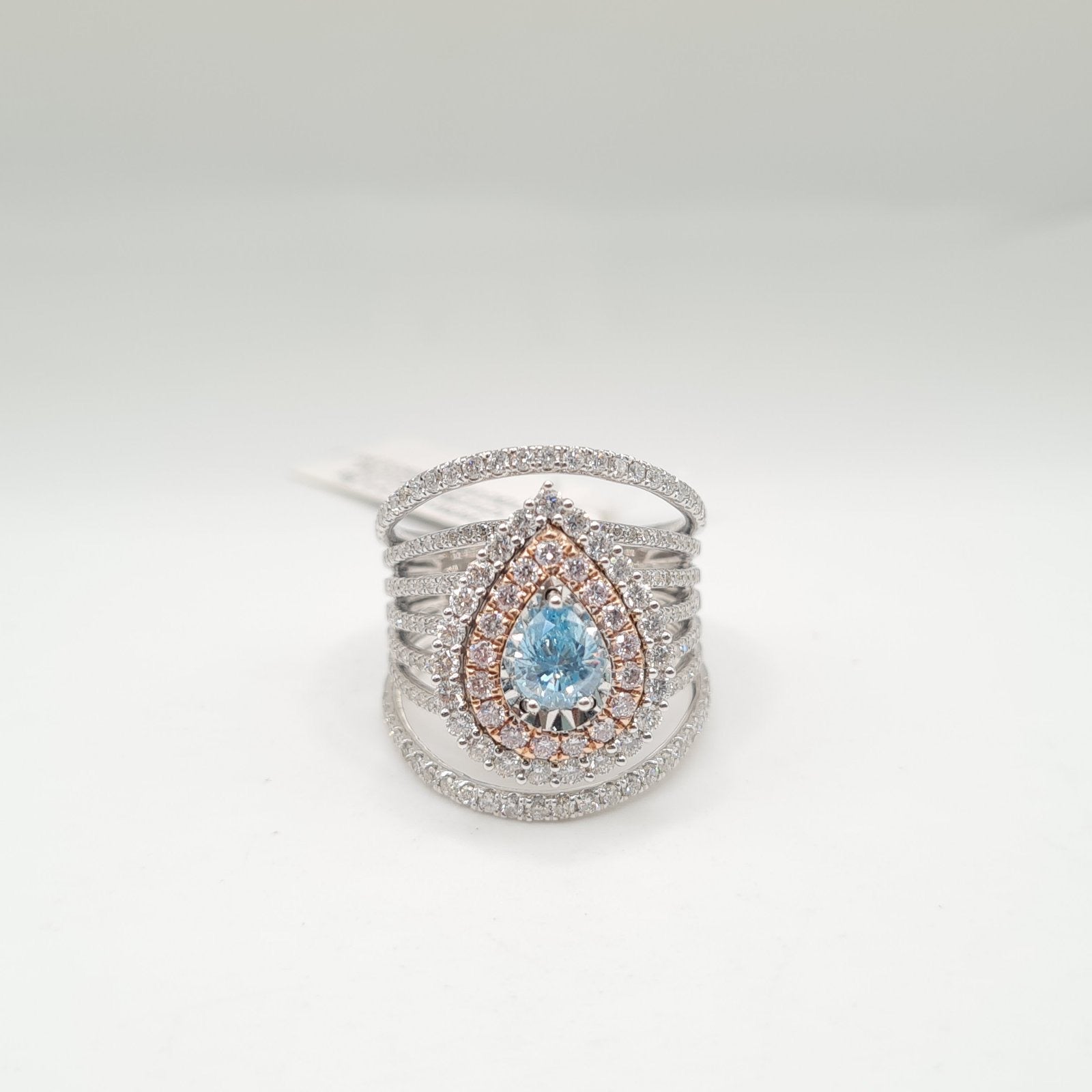 Tear Drop Statement Diamond Ring 14K