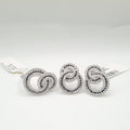 Infinity Black Diamond Jewelry Set 14K