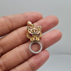 Golden Panther Diamond Necklace Pendant 18K