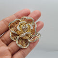 Flower Statement Diamond Necklace Pendant 14K