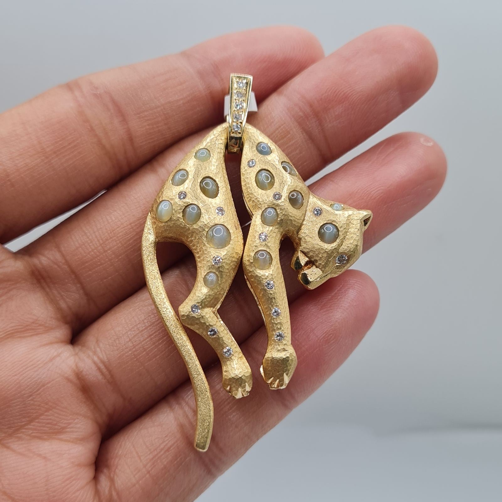5ct Yellow Chettah Diamond Necklace Pendant 18K