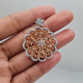 Two-Tone Rositas Stadded Diamond Necklace Pendant 18K