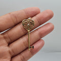 Golden Enchant Heart Key Diamond Necklace Pendant 18K