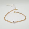 Yellow Gold 0.35ct Pointers Round Diamond Bracelet 14K