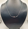 Teardrop Sapphire Diamond Necklace 14K