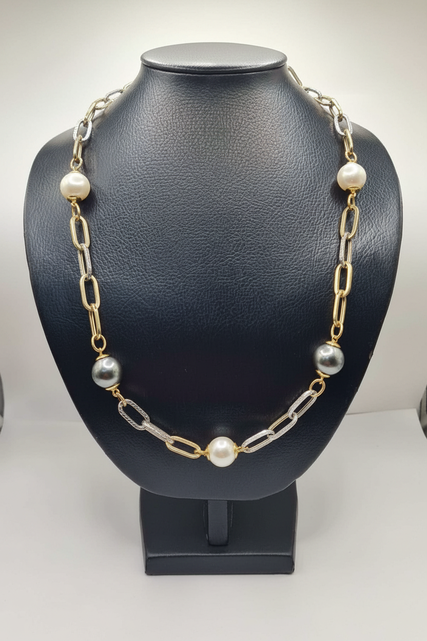 13.5mm South Sea Pearl Station Necklace