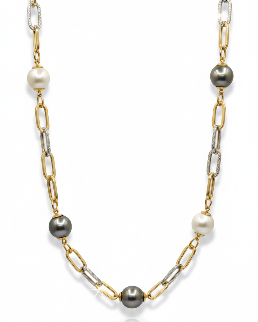 13.5mm South Sea Pearl Station Necklace