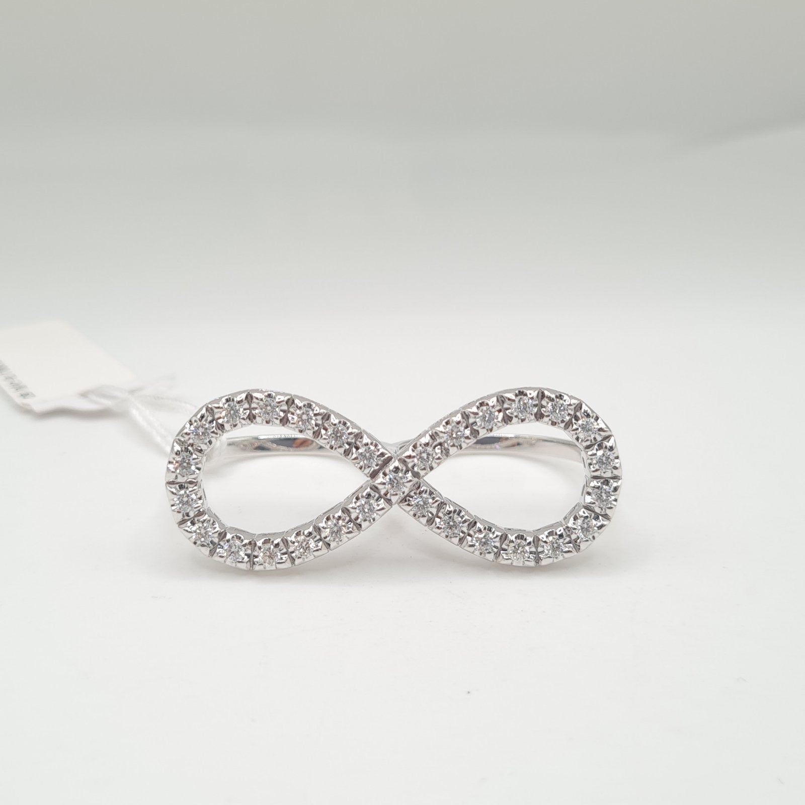 Double Loop Infinity Diamond Ring 14K