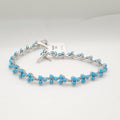 Trio Round Beads Turquoise Gemstone Bracelet 18K