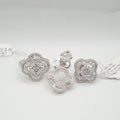 Multi-wear Clover Dangling Diamond SJewelry Set 14K