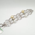 Link Chain South Sea Pearl Layered Bracelet 14K