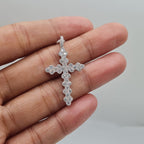 Cross Paved Diamond Necklace Pendant 14K