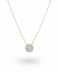 Classic Round Dainty Diamond  Necklace 14K