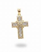 Golden Cross Diamond Necklace Pendant 14K
