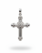 Cross Capsule Diamond Necklace Pendant 18K