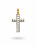 Golden Cross Diamond Necklace Pendant 14K