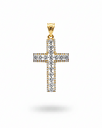 Golden Cross Diamond Necklace Pendant 14K