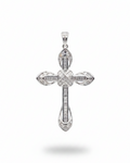 Cross Baguette Diamond Pendant 14K