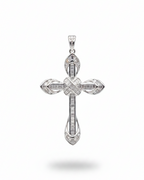 Cross Baguette Diamond Pendant 14K