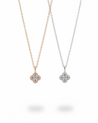 Classic Clover Diamond Necklace 14K