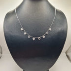 Classic Heart Station Diamond Necklace 14K