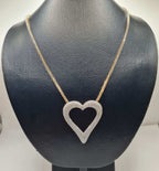 Classic Heart Large Diamond Necklace 18K