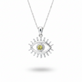 Evil Eye Diamond Necklace 14K