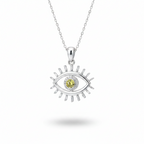 Evil Eye Diamond Necklace 14K