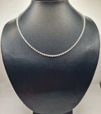 Classic Eternity 3.00CTW Round Pave Tennis Diamond Necklace 14K