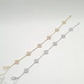 XX Classic Lucky Clover Diamond Pave Bracelet 14K