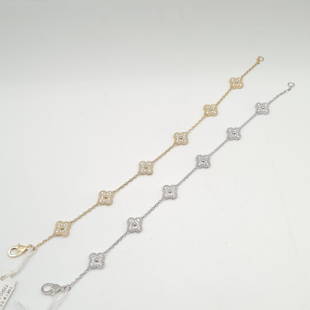 XX Classic Lucky Clover Diamond Pave Bracelet 14K