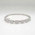 XX Classic White Gold Round Invisible Settings Diamond Pave Bracelet 18K