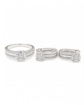 Classic Hoop Round Invisible Setting Hoop Paved Diamond Jewelry Set 14K