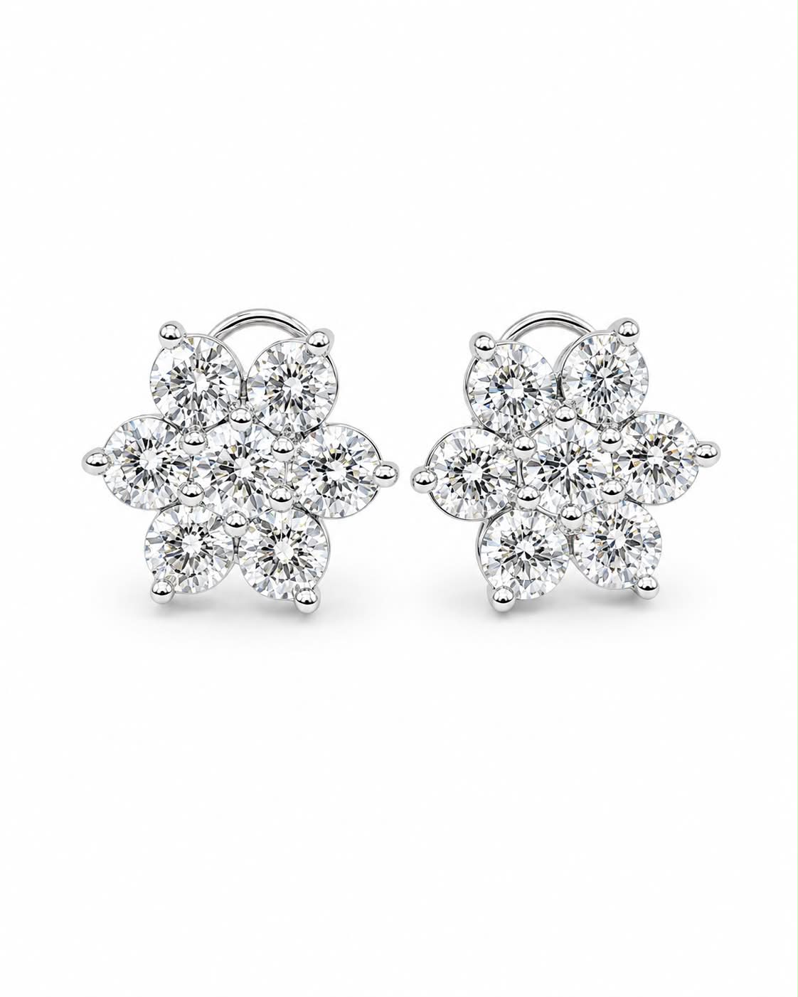 Classic Rositas Round Stud Diamond Earrings 18K