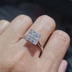 Classic Square Baguette Diamond Ring 14K