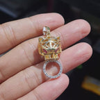 Golden Panther Diamond Necklace Pendant 18K