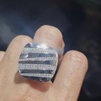 Bar Statement Diamond Ring 14K