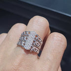 Stack Chain Statement Diamond Ring 14K