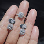 Classic Emerald Drop Diamond Jewelry Set 18K