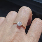 0.18ct Round Diamond Engagement Ring 14K