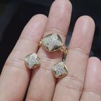 Golden Floral Chain Diamond Jewelry Set 14K