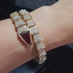 Golden Snake Diamond Bracelet 18K 17cm